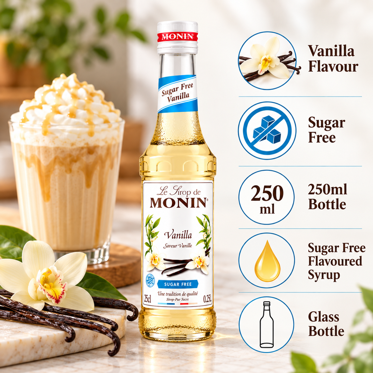 Monin Sugar Free Vanilla -250 ml