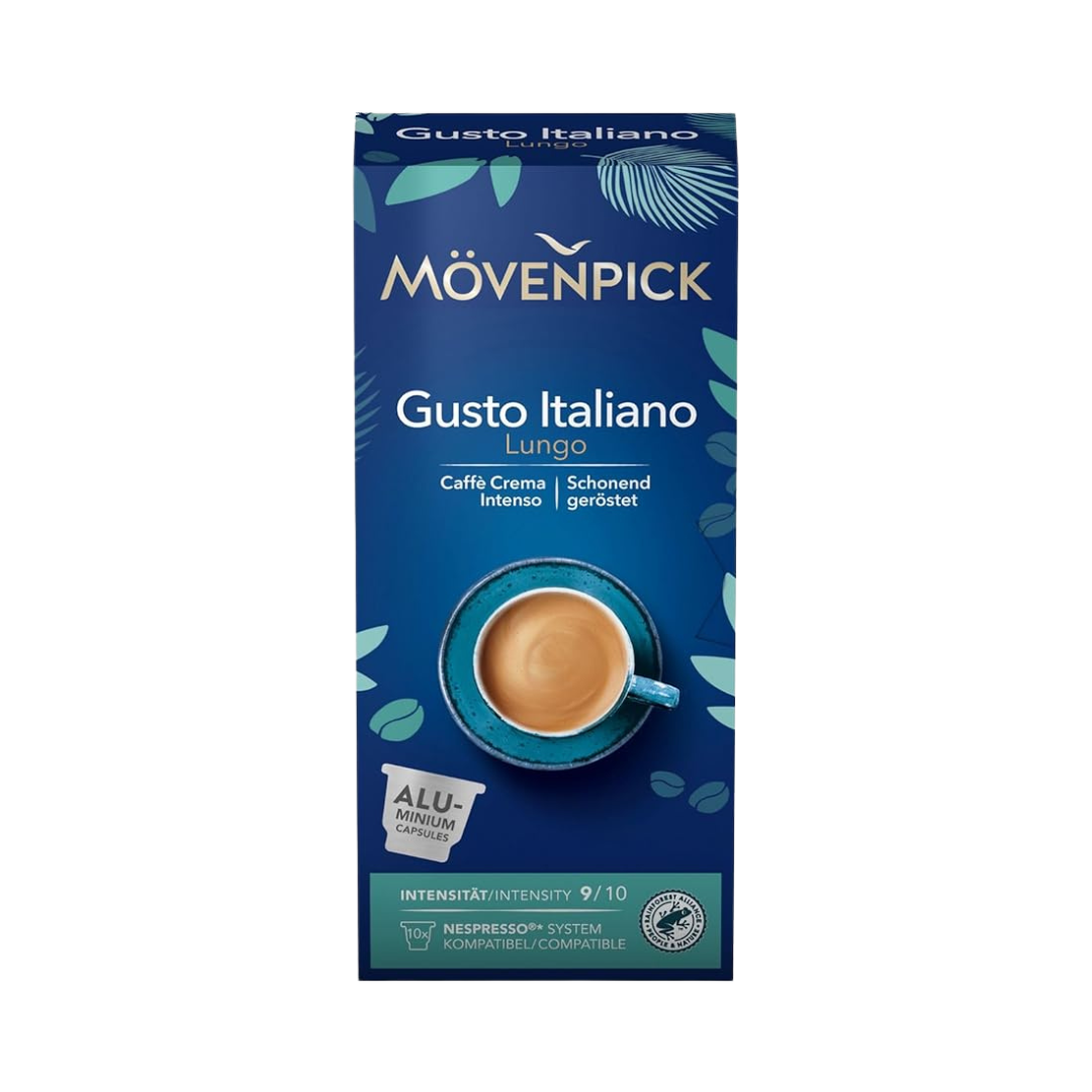 Movenpick Nespresso Compatible Gusto Italiano Lungo- 10 Capsules