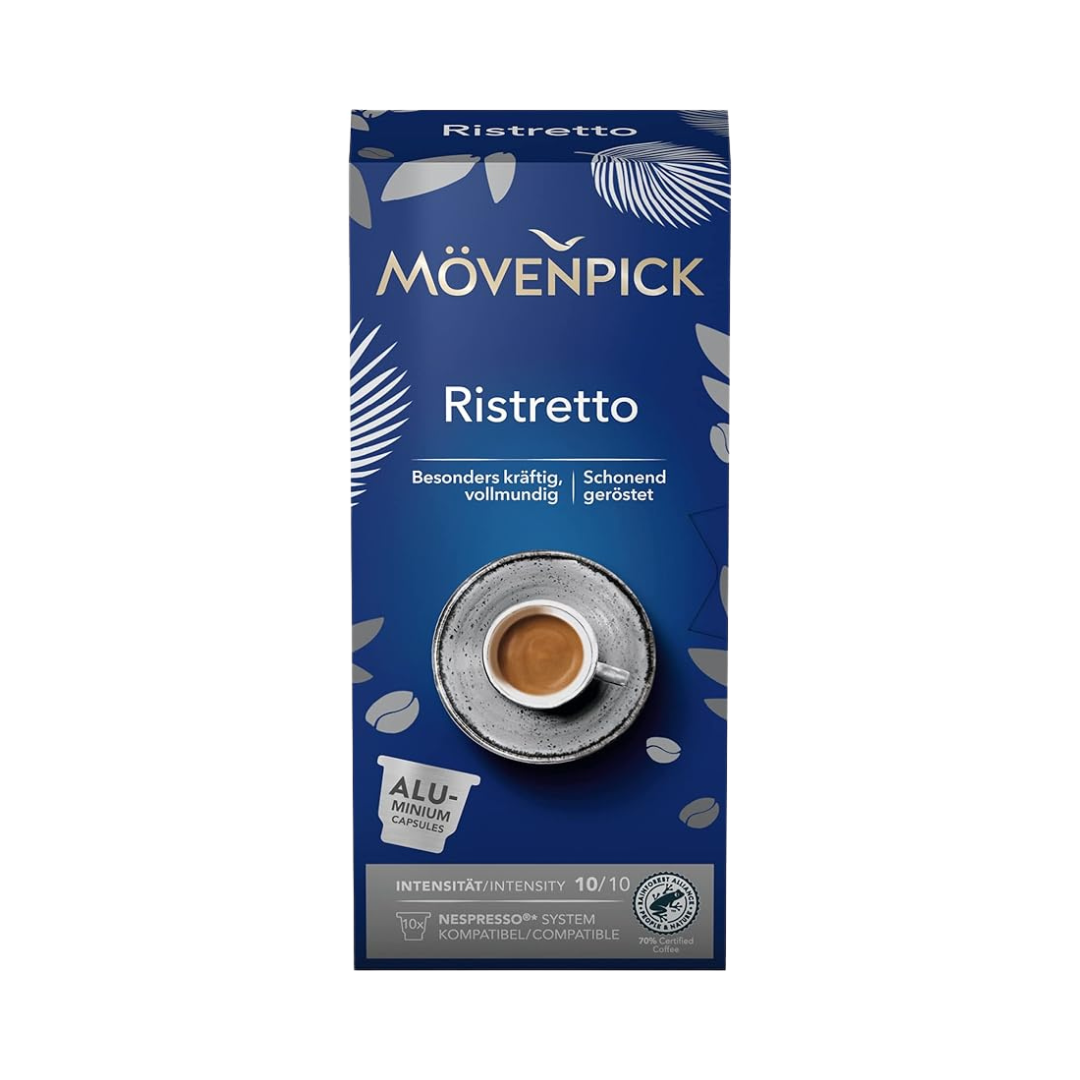 Movenpick Nespresso Compatible Ristretto Espresso - 10 Capsules