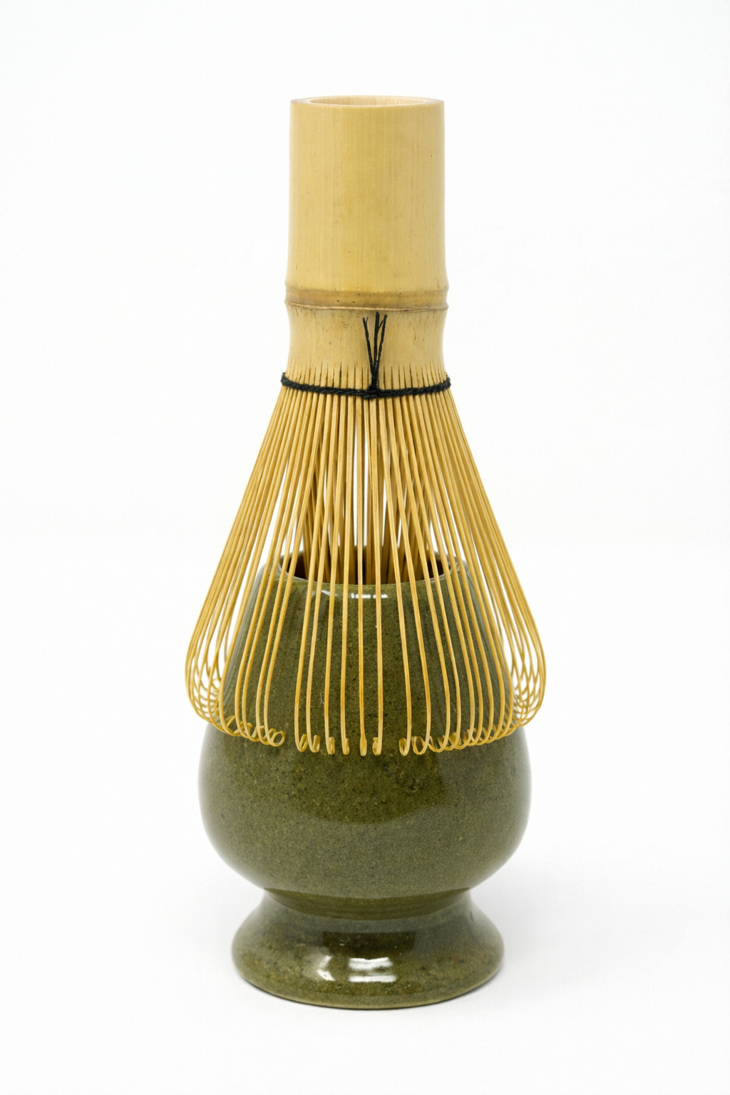 Handmade Matcha Bowl & Whisk Holder Set | Artisan Clay Ceramic | Olive Green | Made in Egypt - Default Title - Image 3 | Handmade in Egypt