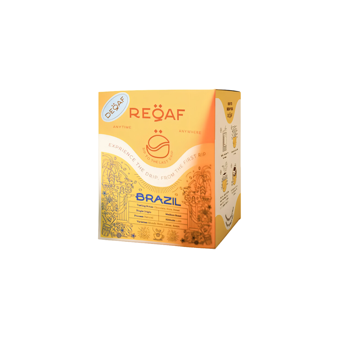 ReQaf Drip Coffee Bags Brazil DeQaf - Box of 10