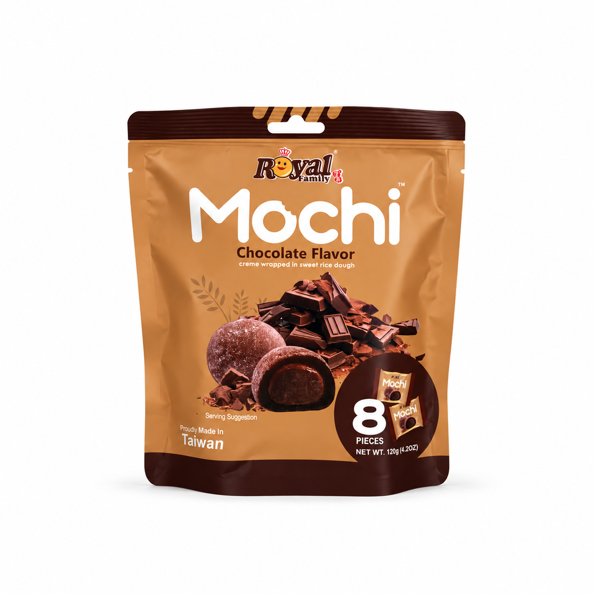 Royal Family Mochi Chocolate Flavor – 120 gm -8 Pieces