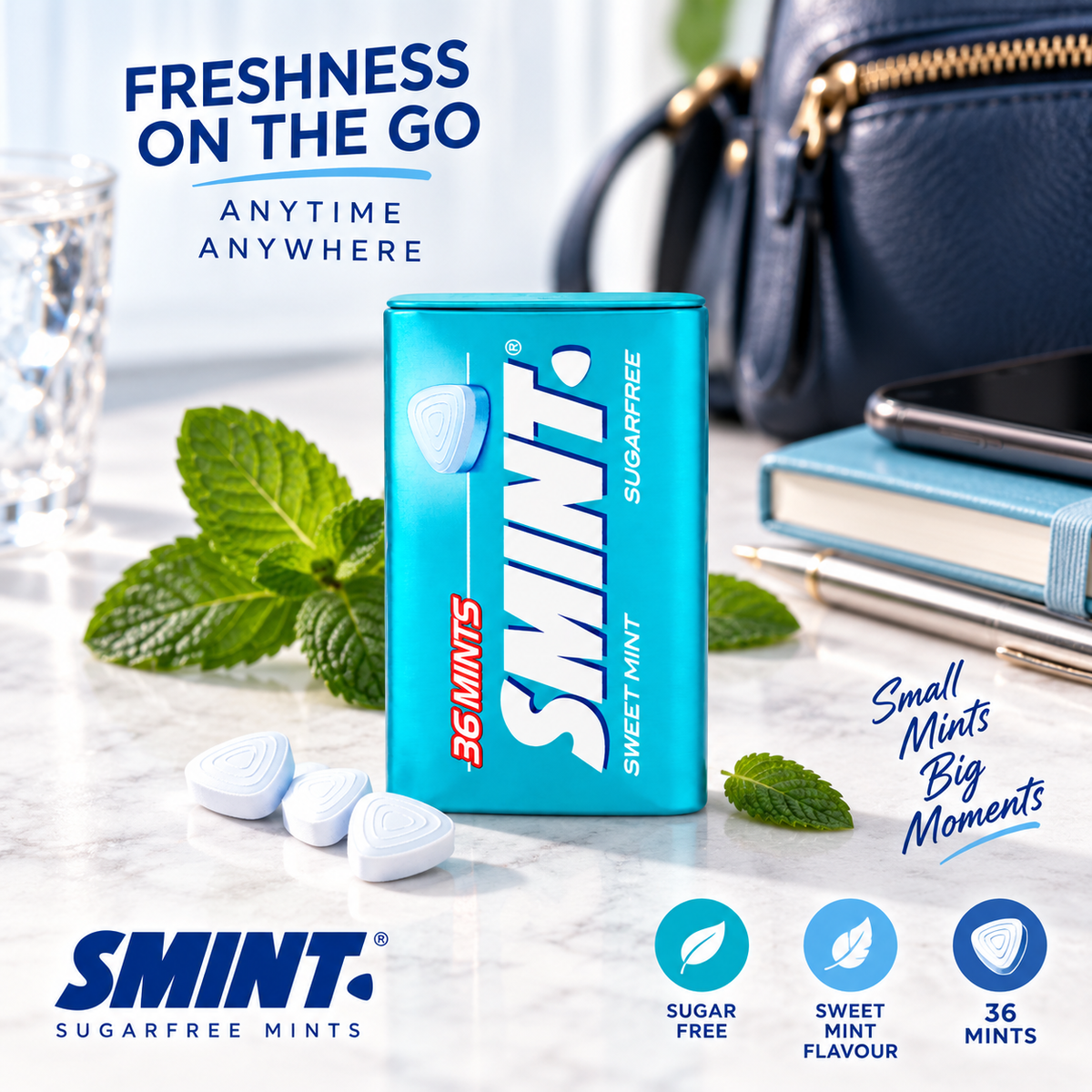 Smint Sweet Mint Sugar-Free Mints – 36 Pieces