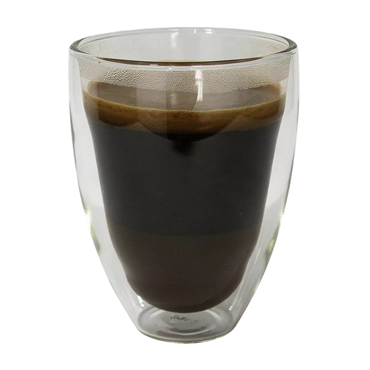 TMH Double wall glass cup with no handle -Double Shot - Cone Shape