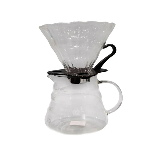 TMH Glass Pour Over Coffee Maker Set with Dripper & Carafe - 500 ml