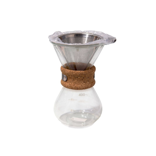 TMH Pour Over Coffee Maker with Reusable Stainless Steel Filter – 400 ml