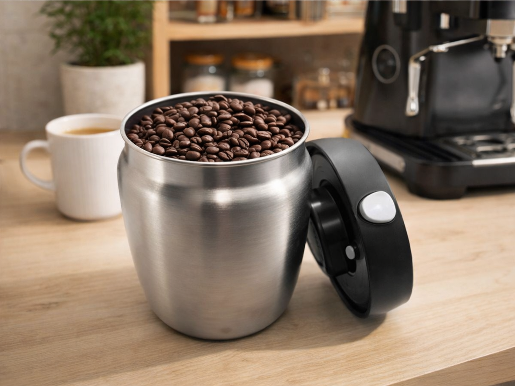 TMH Stainless Steel Coffee Storage Canister - 0.5 Kg