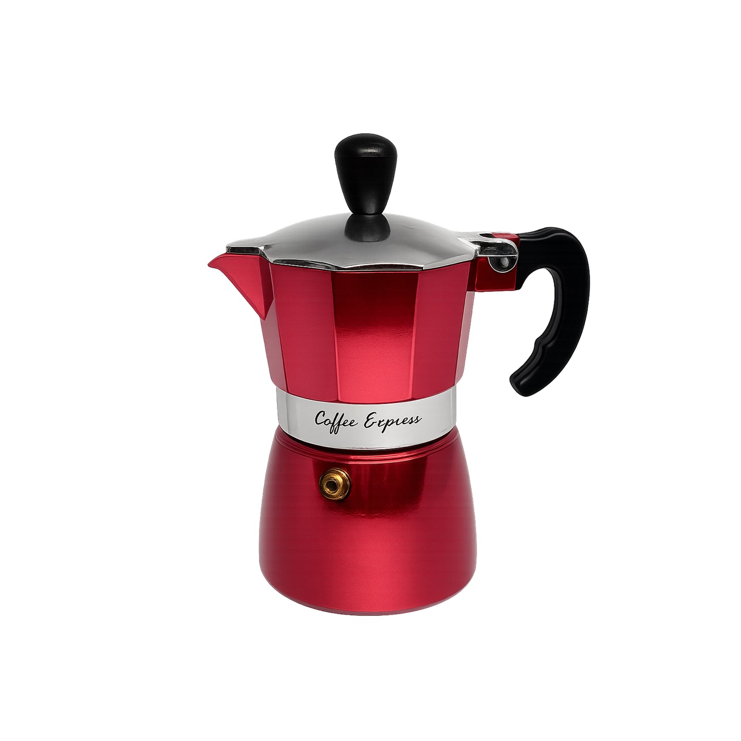 TMH Stovetop Moka Coffee Maker – Dark Red - 1 Cup