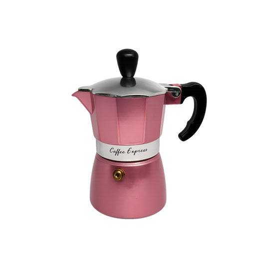 TMH Stovetop Moka Coffee Maker – Metallic Pink  - 1 Cup