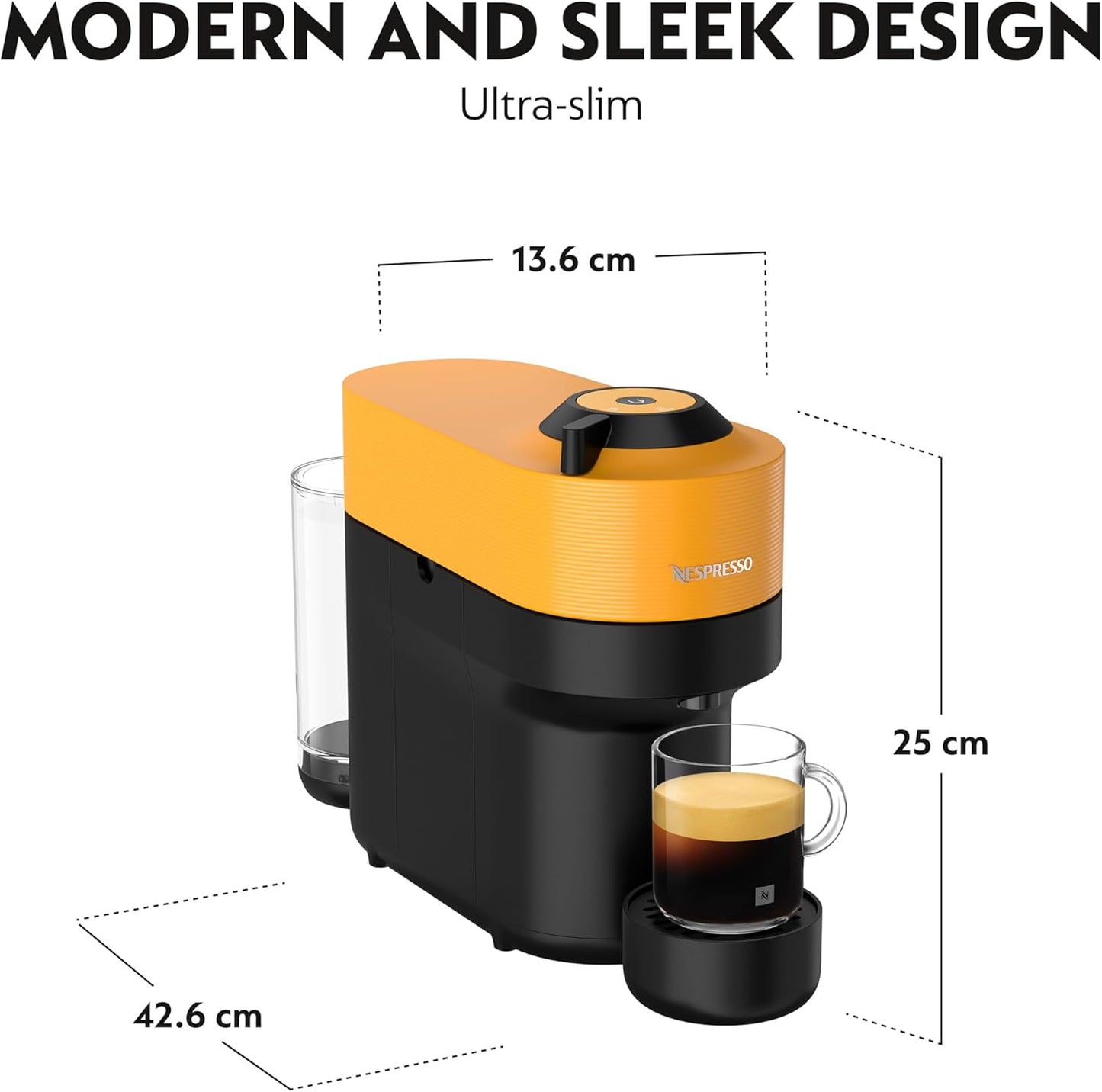 Nespresso VERTUO POP Coffee Machine - Yellow
