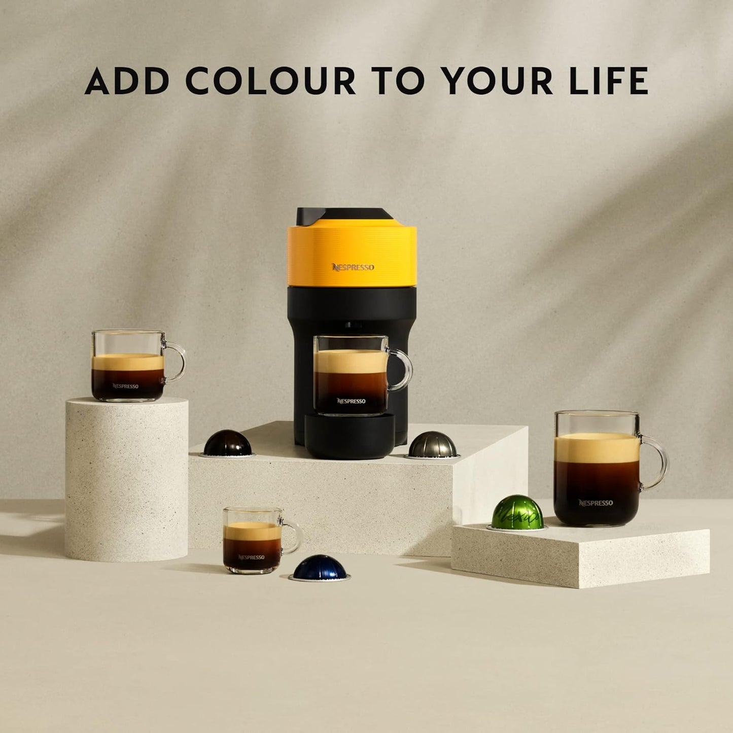 Nespresso VERTUO POP Coffee Machine - Yellow