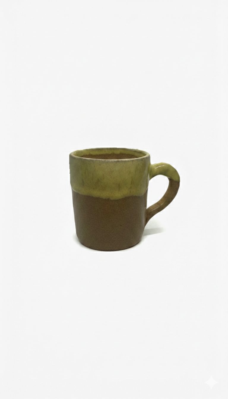 Handmade Pottery Mug – 250ml Artisan Ceramic Cup - Sage Olive