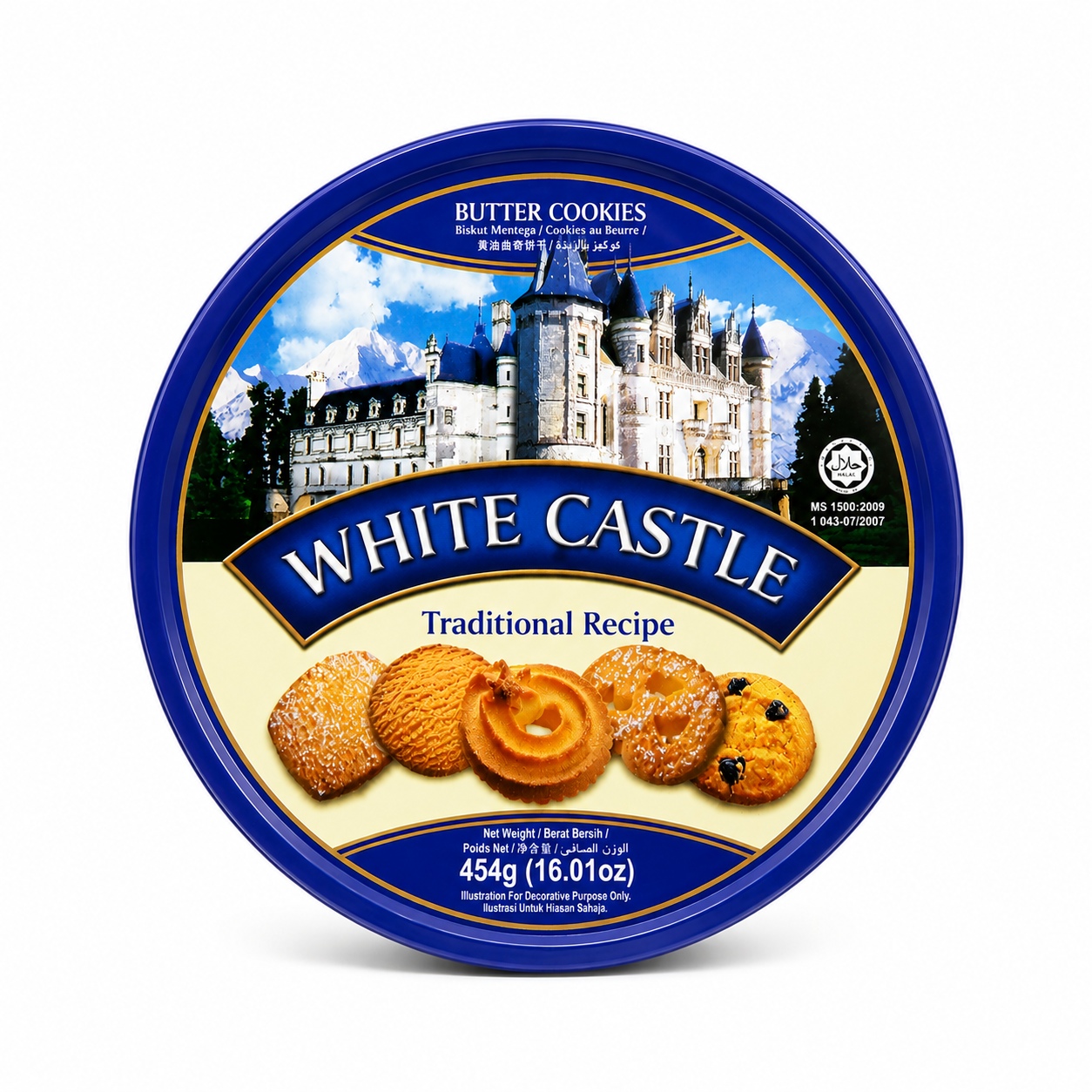 White Castle Classic  Butter Cookies Tin - 454 gm