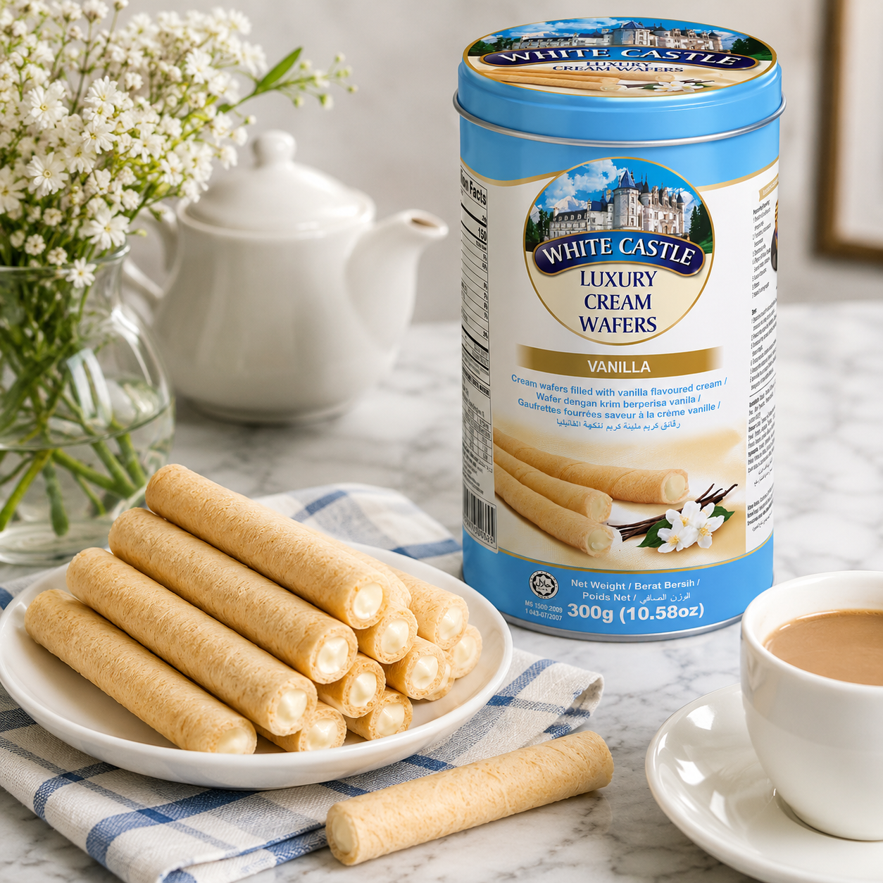 White Castle Luxury Cream Wafers – Vanilla - 300 gm