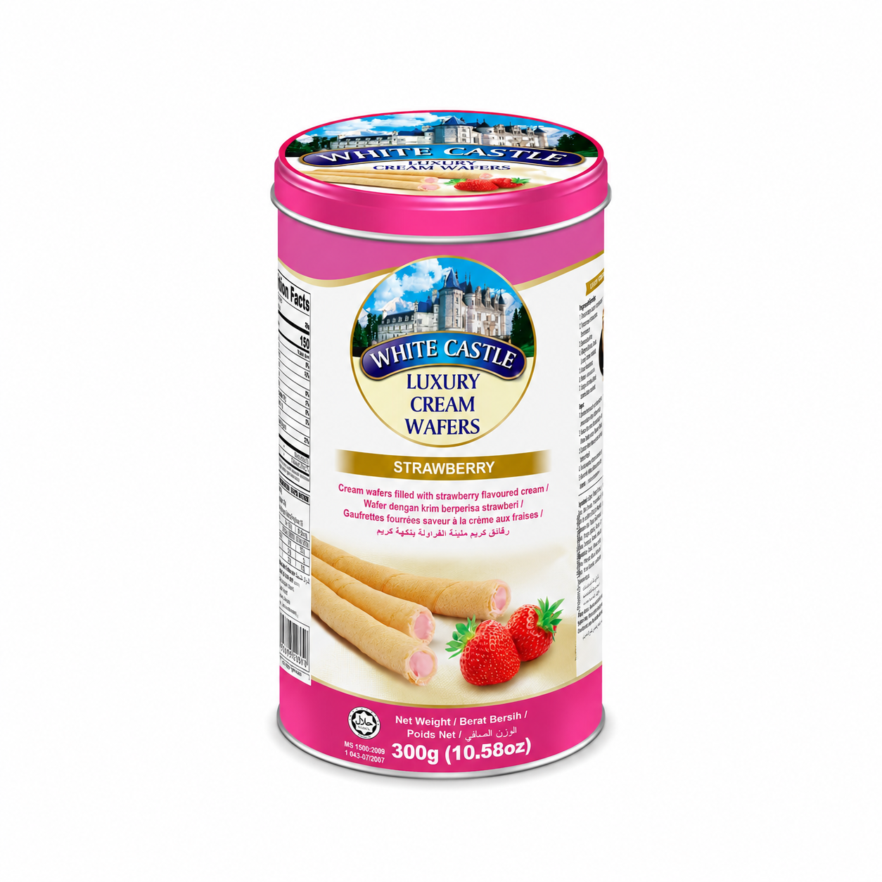 White Castle Luxury Wafer Rolls - Strawberry- 300 gm
