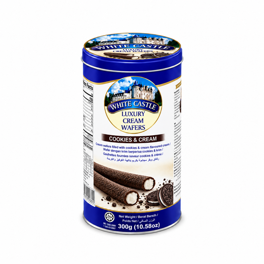 White Castle Luxury Wafer Rolls - Cookies & Cream - 300 gm