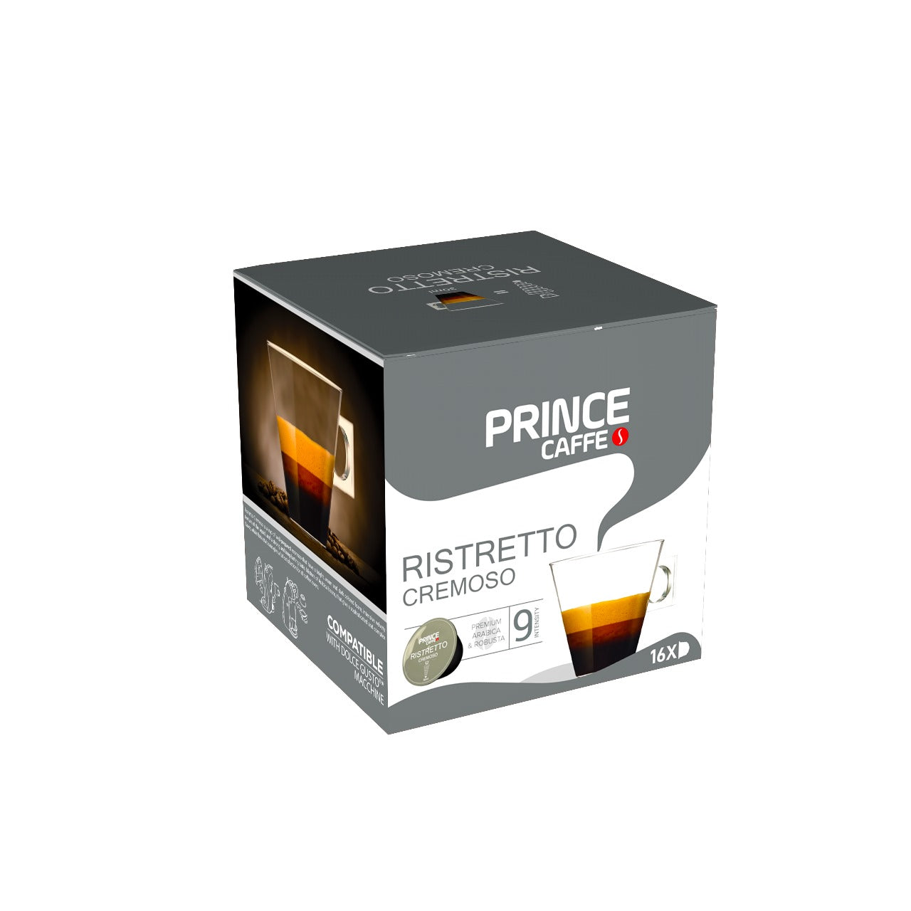 Prince Caffe Dolce Gusto Ristretto Cremoso-16 Capsules