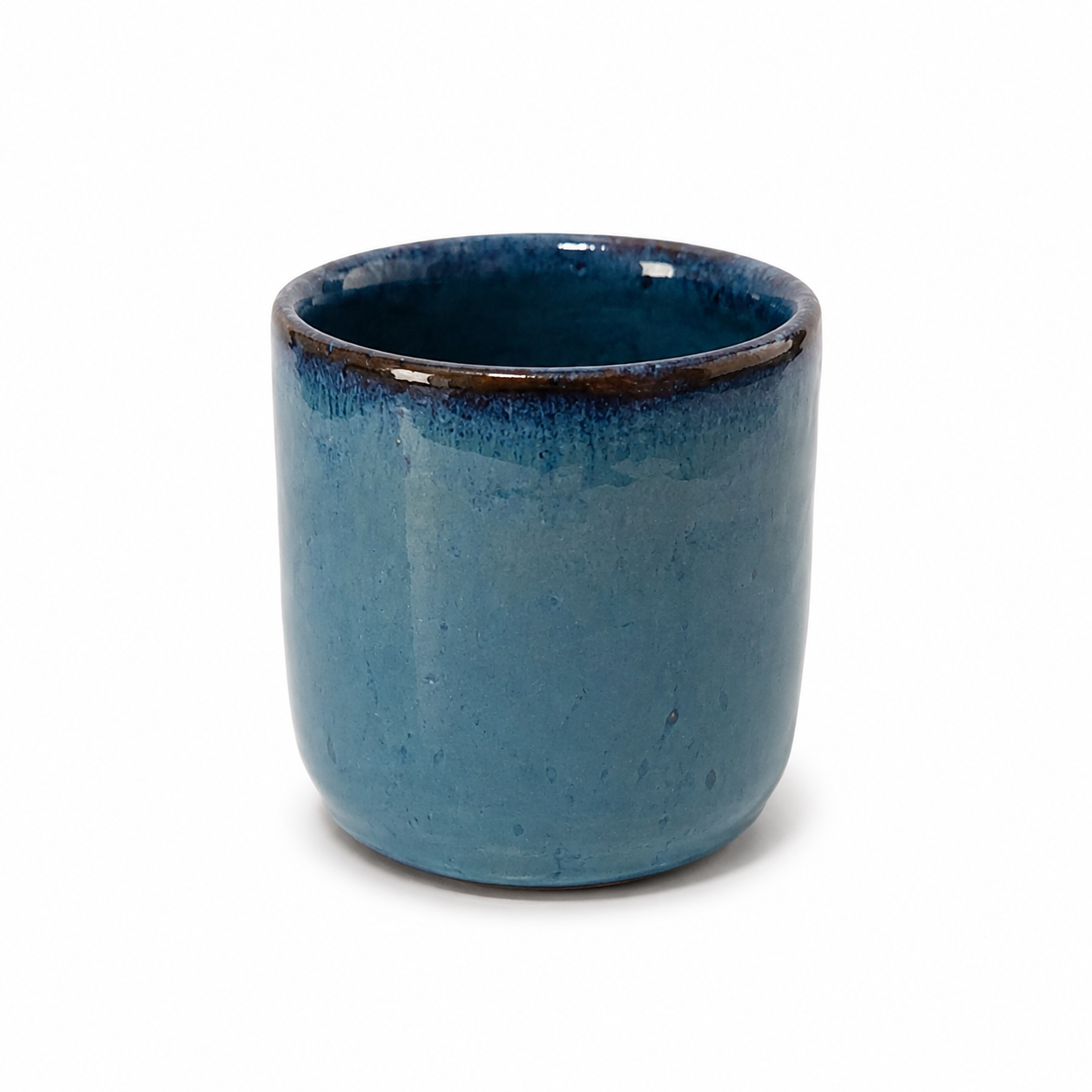 Handmade Pottery Espresso Cup – 80ml Artisan Ceramic Cup - Ocean Blue
