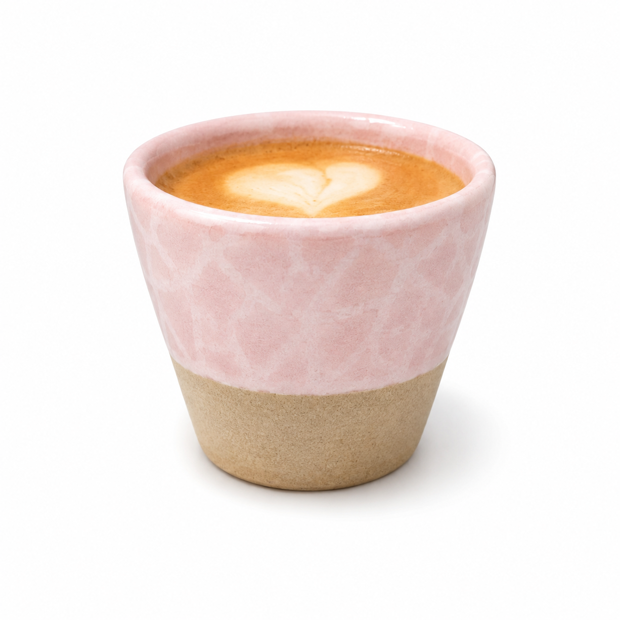 Handmade Pottery Espresso Cup 70 ml – Modern Glazed Ceramic Coffee Cup - Blush Pink