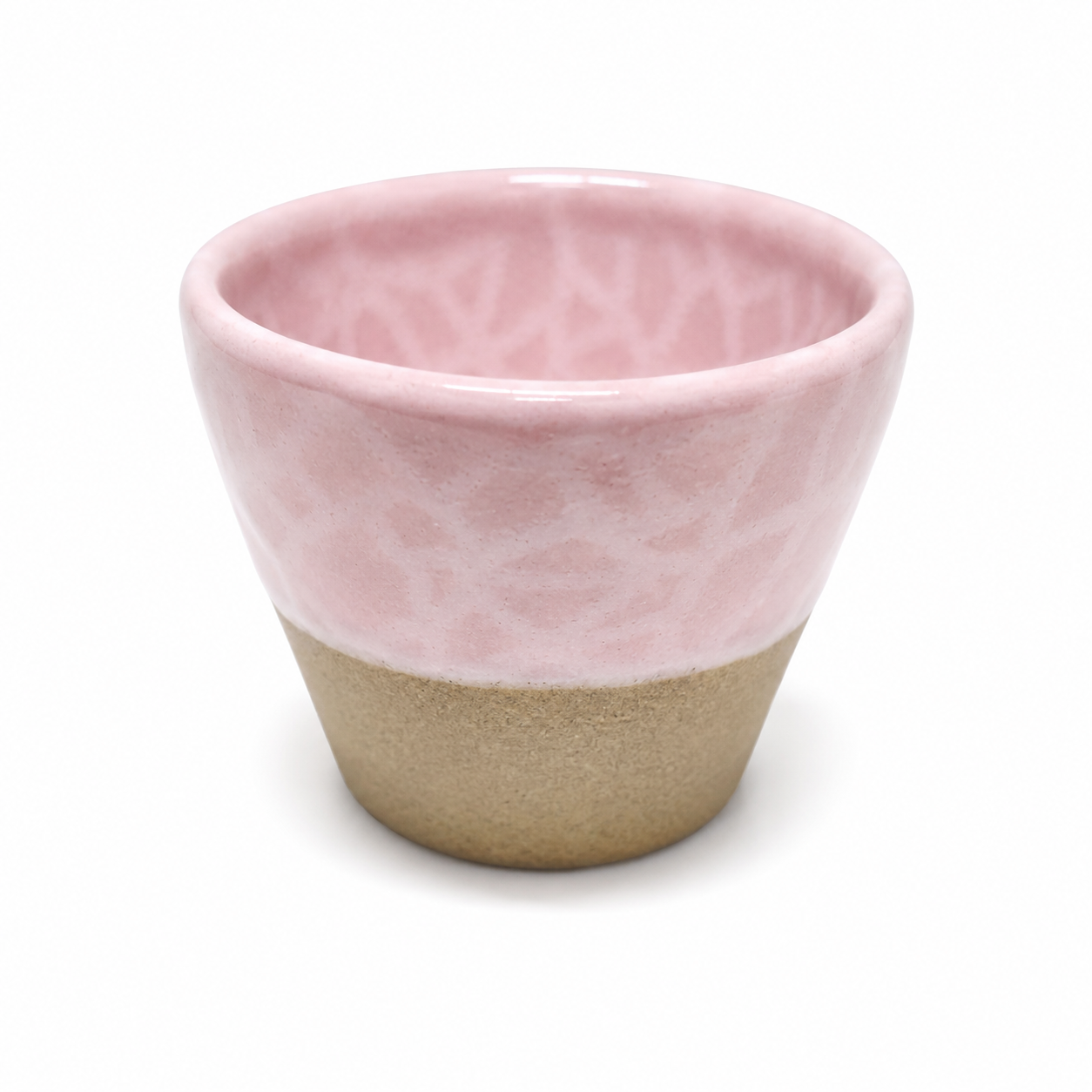 Handmade Pottery Espresso Cup 70 ml – Modern Glazed Ceramic Coffee Cup - Blush Pink