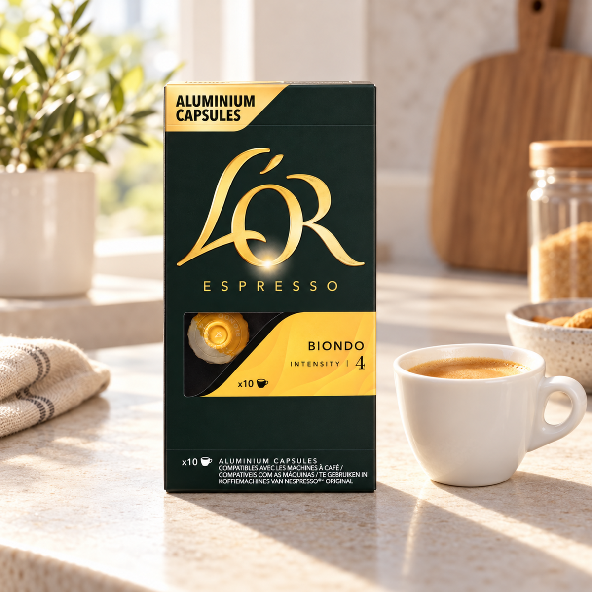 L'OR Aluminium Capsules Espresso Biondo - 10 Capsules