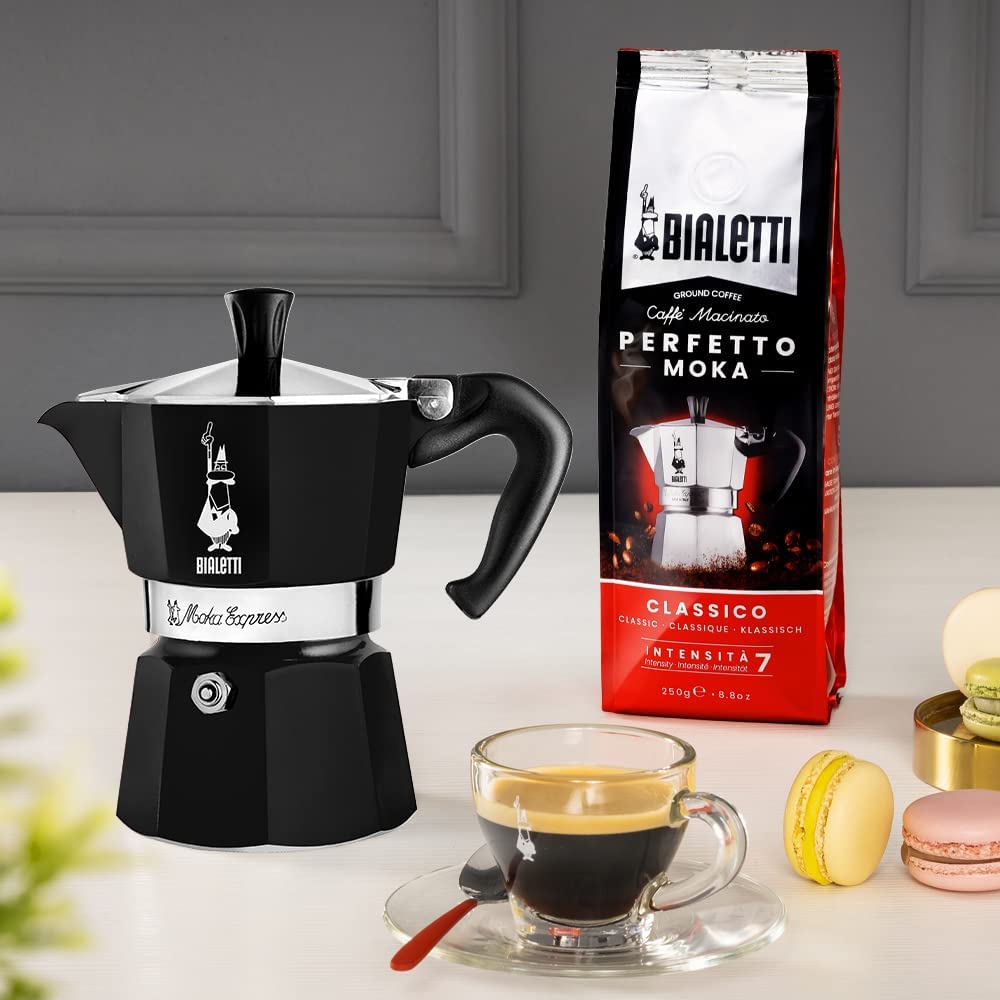 Bialetti  Black Moka Pot -3 Cups