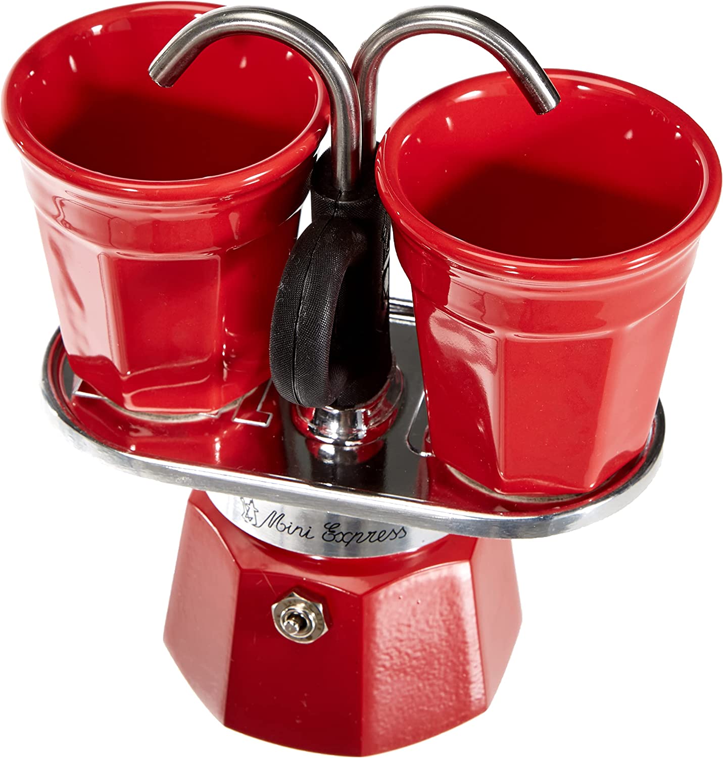 Bialetti set Mini Express Red + 2 Cups